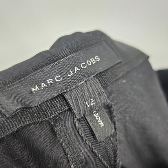 Marc Jacobs Trousers Dress Pants Black High Waisted Straight Leg Pintuck NWT 12 - Picture 5 of 6